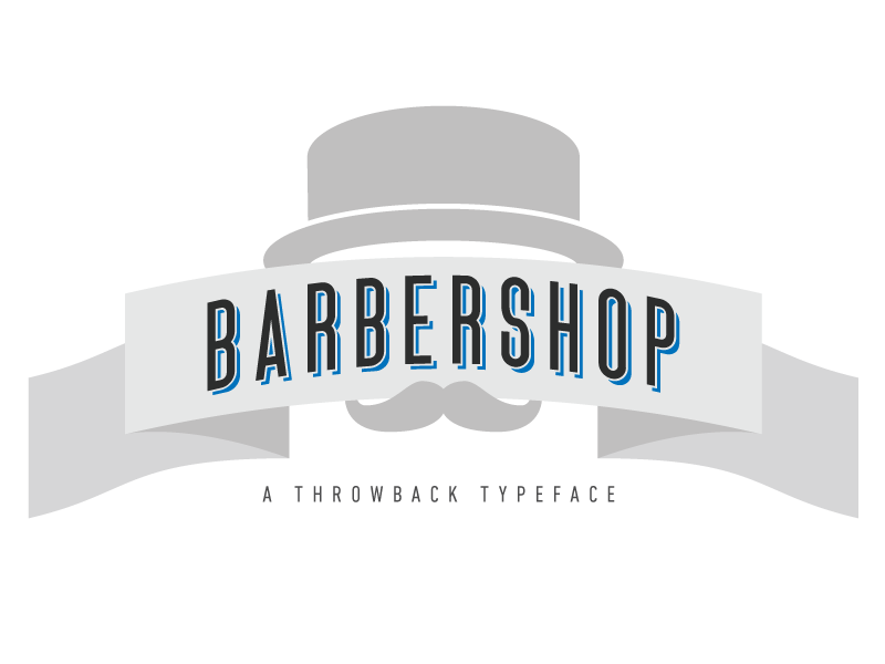Barbershop Typeface download ttf otf typography font type custom display face throwback vintage barber barbershop