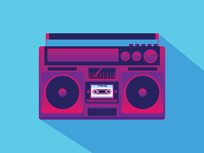 1984 Boombox 1984 boombox gradient illustration music stereo vector vice