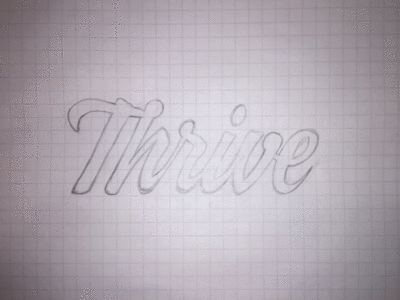 Thrive Logo Process gif hand lettering logo process type typography