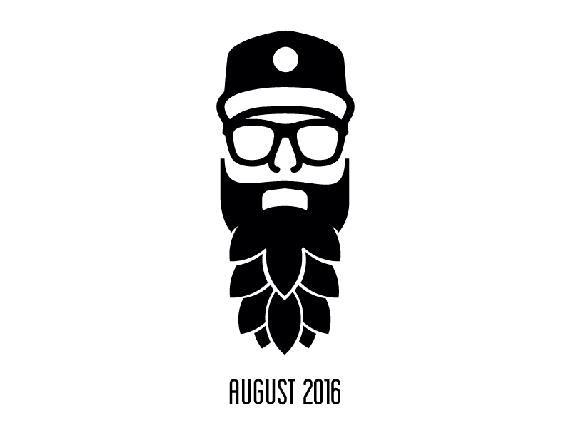 Personal Brand beard beer brand brew glasses hat hops icon logo simple