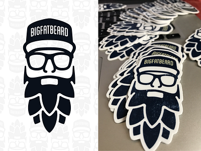 Personal Brand beard brand design hat hops icon logo sticker