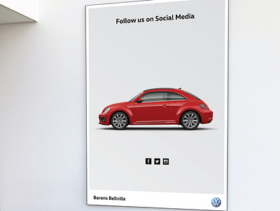 Barons Volkswagen Poster banner branding design poster poster design print print design