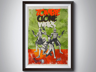 Zombie Clone Wars Movie Poster design illustration movie movie poster poster poster art poster design