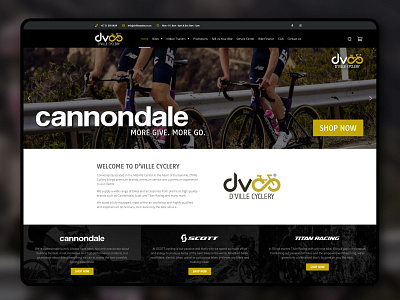 D'Ville Cyclery Website branding cycling design ecommerce ecommerce website ui ux web web design website website design