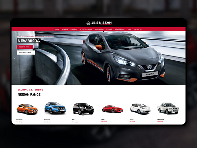 JB's Nissan Website branding design ecommerce ui ux web web design website