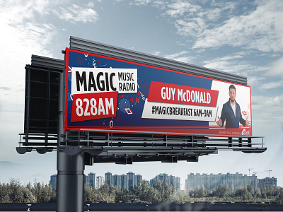 Magic828 Breakfast Billboard adobe adobe illustrator adobe photoshop advertising billboard billboard design design graphicdesign magic828 radio vector