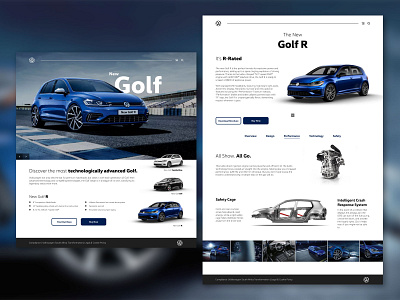 Volkswagen Website Design Concept interaction interface ui ui design ux ux design web web design website