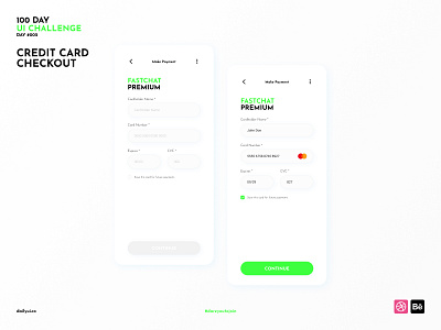 100 Day UI Challenge - Day #002 - Credit Card Checkout