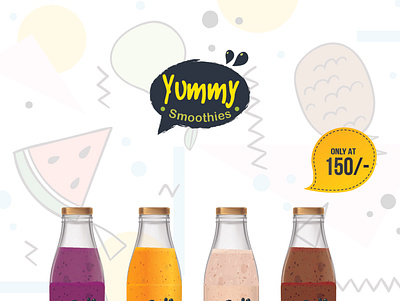 Yummy branding design grocery app illustration ui vector