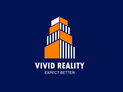 VIVID REALITY design illustration logo real estate logo