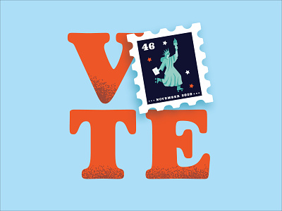 Vote by Mail 2020 ballot election illustration poster statue of liberty usps vote vote by mail
