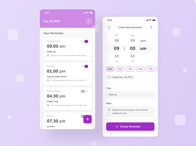 Reminder App clean ios mobile app reminder ui ui des uiux user experience user interface ux