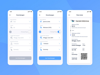 Flight Ticket UI Design