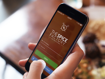 Mobile Login app design food login mockup restaurant spice