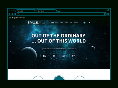 Spacewalk Concept chrome cosmos design mockup space ui uidesign userinterface ux uxdesign web