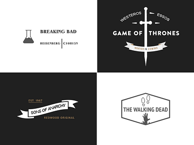 Shows To Remember breaking bad game of thrones illustration poster screenprint sons of anarchy television the walking dead tv