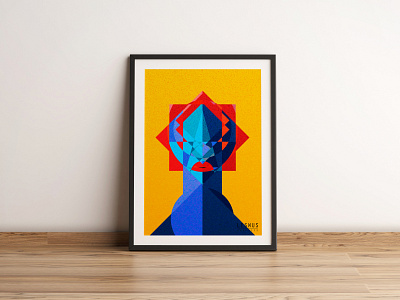 "The blue lady" Our new poster character graphic design illustration
