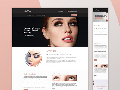 The Million Lashes beauty beauty salon design landing page lashes lashes salon web design websites