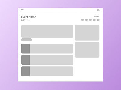 Initial Wireframe (WIP) app ui ux web