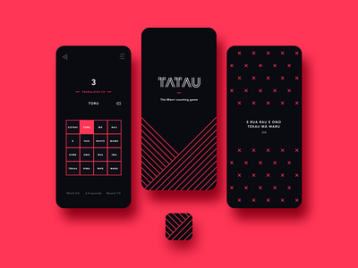 Tatau App app app icon black bunny counting digital product game indigenous maori māori new zealand red sam tatau white