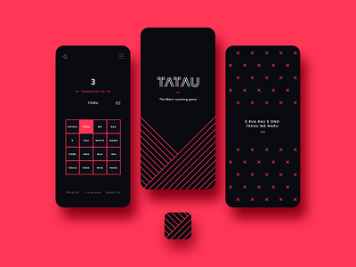 Tatau App app app icon black bunny counting digital product game indigenous maori māori new zealand red sam tatau white