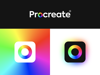 Procreate branding bunny color colorful colour colourful design icon palette procreate procreate app procreate pocket rainbow rebrand sam