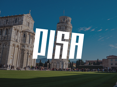 Pisa design font italy lettering logo pisa typography