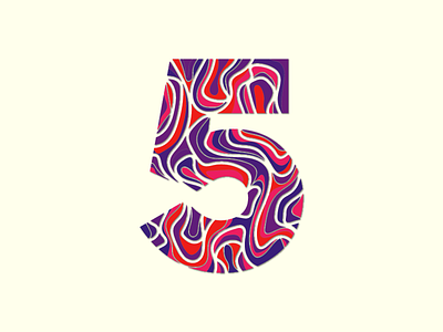 5 36daysoftype 5 five icon illustration lettering logo type typography vector