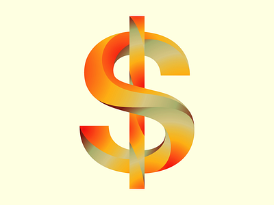 Mo Money... $ dollar gradient illustration lettering logo mark money sign type typography vector