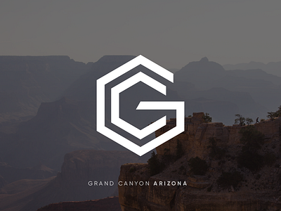 GC - Grand Canyon arizona az gc grand canyon lettering monogram type united states of america usa