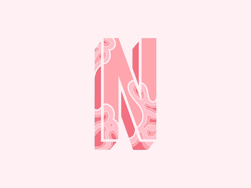 N - 36 Days of Type 36 days of type gif lettering n typography