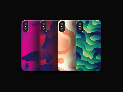 iPhone X Cases abstract colour colourful digital gradient lines pattern sam bunny smooth