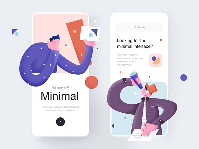 Minimal App & Illustration