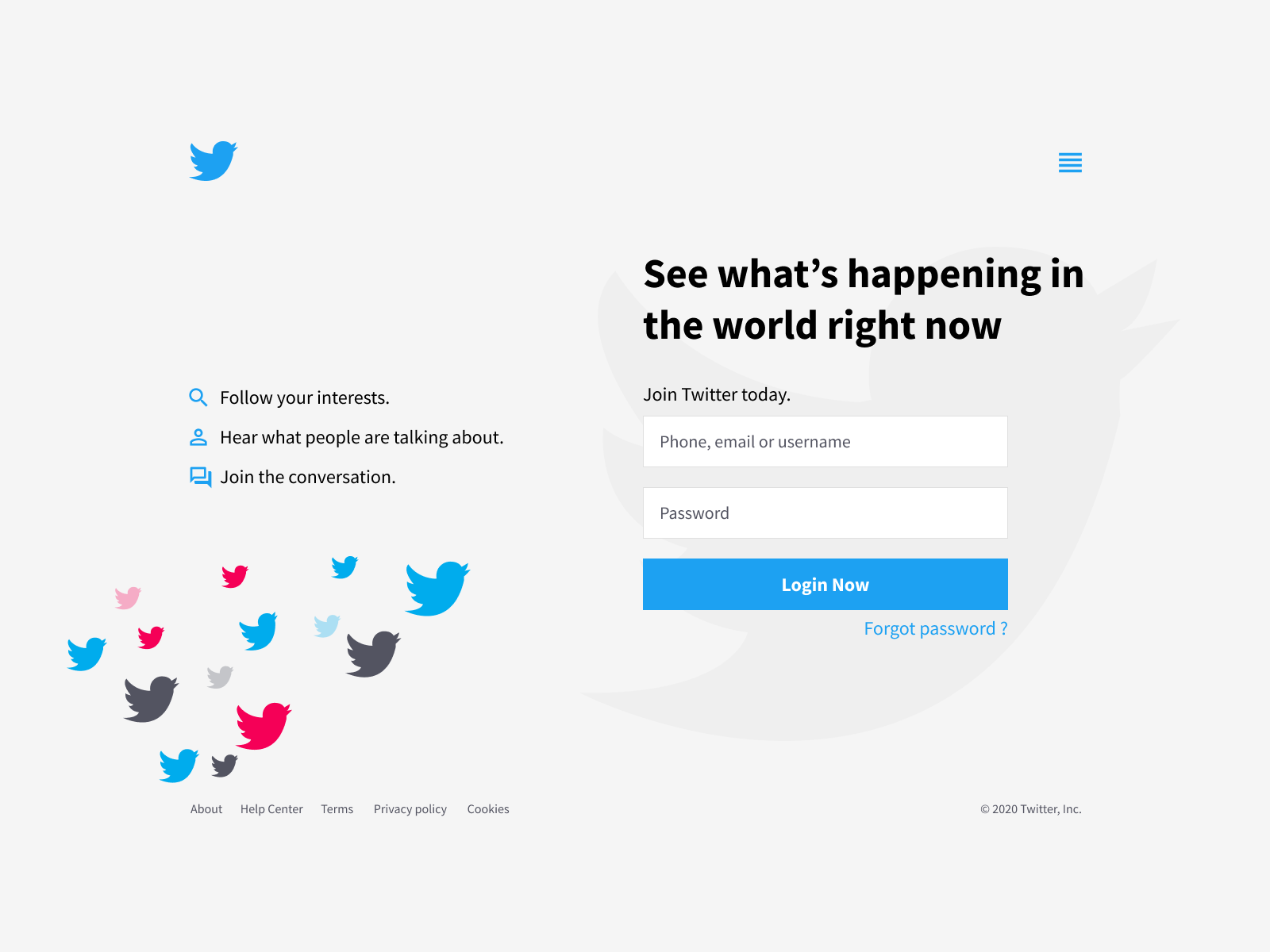 Twitter Login Signup Page Design By Navneet Kumar On Dribbble