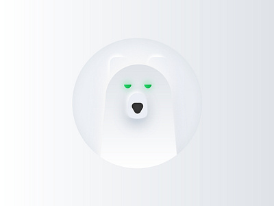 Neumorphism inspired bear logo..