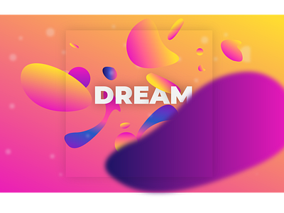 D R E A M app colors digitalart gradient gradient color illustrate illustrator poster webdesign website