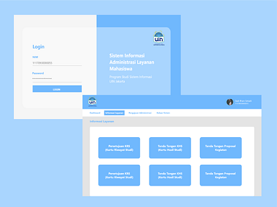 UI Sistem Layanan Mahasiswa app design login page typography web webdesign