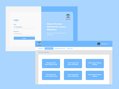 UI Sistem Layanan Mahasiswa app design login page typography web webdesign