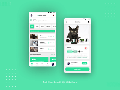 Hush Adopt [Pet Adoption Apps] app design login page mobile app mobiledesign portofolio ui ui design uidesign webdesign