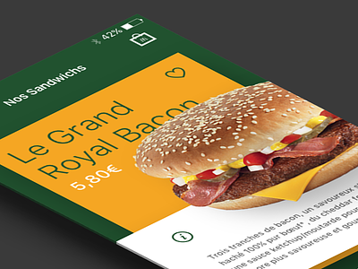 [WIP] French McDonald's app app burger fastfood food interface ios mcdo mcdonalds sketchapp