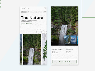 Mobile application for travel company adaptive app apple application design mobile nature simple travel ui web