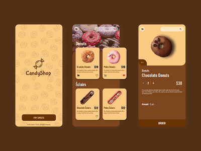 Mobile UI Candy shop