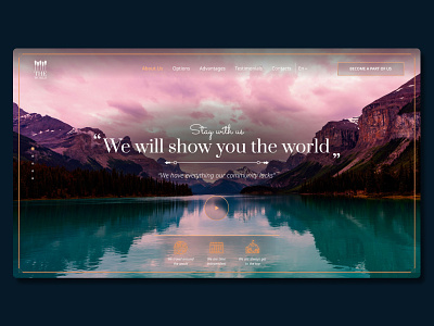 Lanidng page | for travel company blue color colorful concept design desktop figma gold inspiration landingpage tilda travel ui design ux web webflow wix