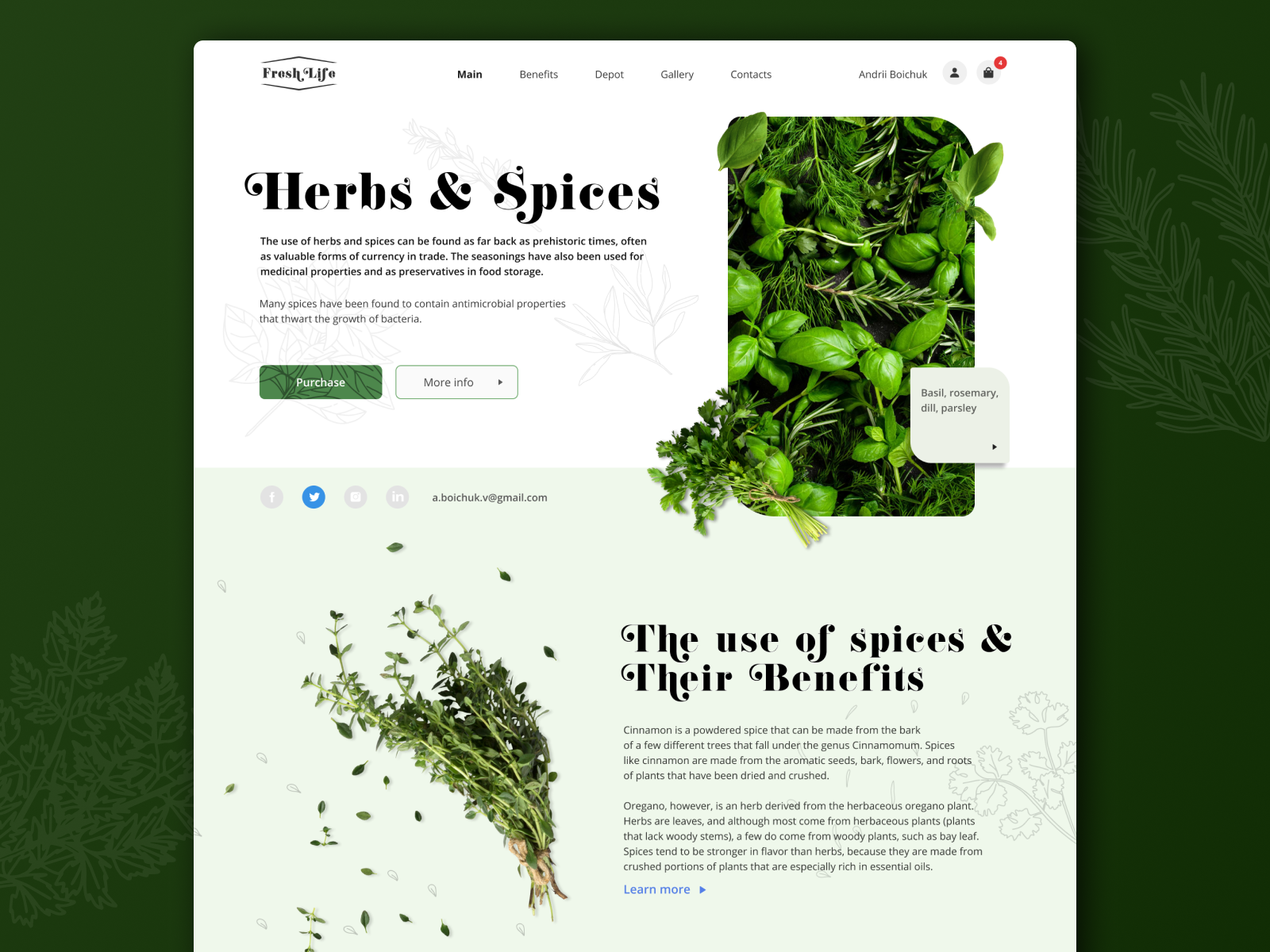 Landing Page | Concept | Fresh Life By Andrii Boichuk On Dribbble