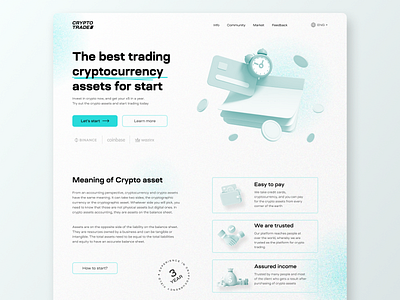 Landing page | Crypto trade | Concept