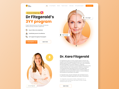 Landing page | 3YY program | WEB age beauty branding color design doctor healthy landing landing page program skin startup ui ux web webflow website younger