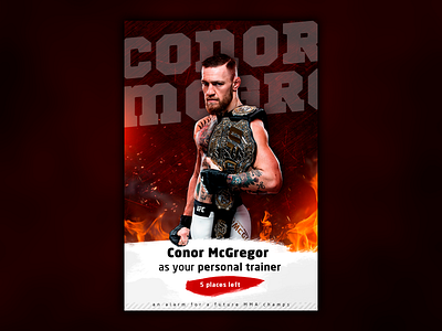 MMA Conor McGregor poster amazing banner dark design fight fire illustration light mma poster poster art red ufc