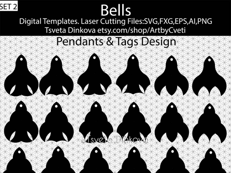 Download Bells Flowers Laser Cut Files Svg Bundle Pendant And Tag Design By Tsveta Dinkova On Dribbble