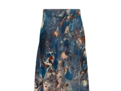 Midi Skirt Acrylic Painting beautiful clothes fashion midi skirt painting pattern skirt style woman