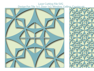 Laser Cutting File SVG Square Tile amazing beautiful design digitalart geometric gorgeous laser cut file pattern seamless square tile svg vectorart